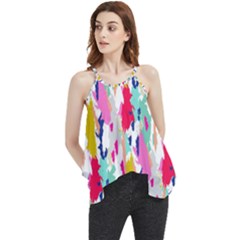 Acryl Paint Flowy Camisole Tank Top by CoshaArt