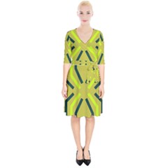 Abstract Pattern Geometric Backgrounds   Wrap Up Cocktail Dress by Eskimos