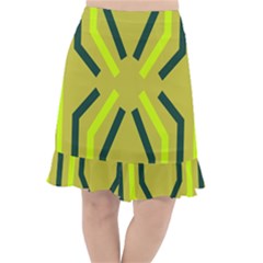 Abstract Pattern Geometric Backgrounds   Fishtail Chiffon Skirt by Eskimos