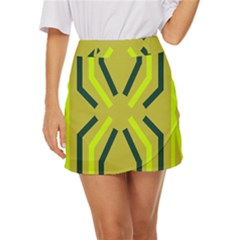 Abstract Pattern Geometric Backgrounds   Mini Front Wrap Skirt by Eskimos