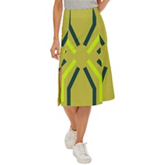 Abstract Pattern Geometric Backgrounds   Midi Panel Skirt by Eskimos