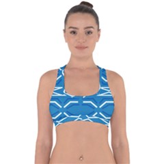 Abstract Pattern Geometric Backgrounds   Cross Back Hipster Bikini Top  by Eskimos