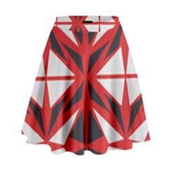 Abstract Pattern Geometric Backgrounds   High Waist Skirt by Eskimos