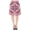 Floral folk damask pattern  Velvet High Waist Skirt View1