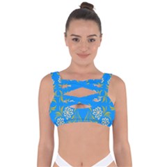 Floral Folk Damask Pattern  Bandaged Up Bikini Top by Eskimos