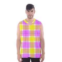 Pink Tartan-8 Men s Basketball Tank Top by tartantotartanspink