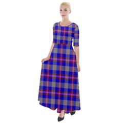Tartan 2 Half Sleeves Maxi Dress by tartantotartanspink