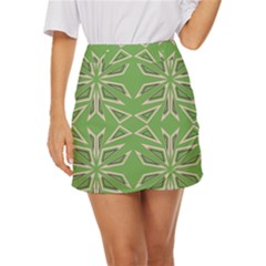 Abstract Pattern Geometric Backgrounds   Mini Front Wrap Skirt by Eskimos