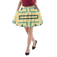 Abstract Pattern Geometric Backgrounds   A-line Pocket Skirt by Eskimos