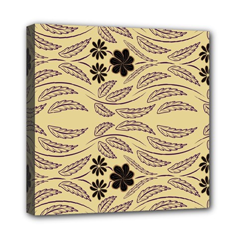 Folk Flowers Print Floral Pattern Ethnic Art Mini Canvas 8  X 8  (stretched) by Eskimos