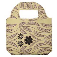 Folk Flowers Print Floral Pattern Ethnic Art Premium Foldable Grocery Recycle Bag by Eskimos