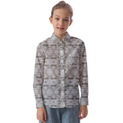 Nature Collage Seamless Pattern Kids  Long Sleeve Shirt by dflcprintsclothing