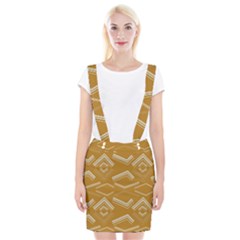 Abstract Geometric Design    Braces Suspender Skirt by Eskimos
