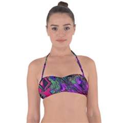 Neon Aquarium Halter Bandeau Bikini Top by MRNStudios