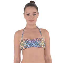 Colorful Flowers Halter Bandeau Bikini Top by Sparkle