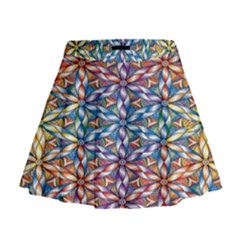 Colorful Flowers Mini Flare Skirt by Sparkle