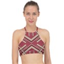 Abstract pattern geometric backgrounds   Racer Front Bikini Top View1