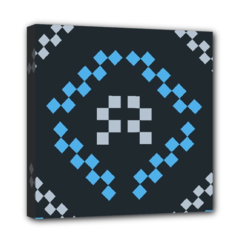 Abstract Pattern Geometric Backgrounds   Mini Canvas 8  X 8  (stretched) by Eskimos
