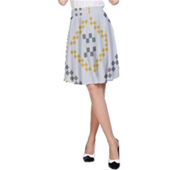Abstract Pattern Geometric Backgrounds   A-line Skirt by Eskimos