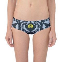 Folk Flowers Print Floral Pattern Ethnic Art Classic Bikini Bottoms by Eskimos