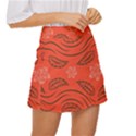 Folk flowers print Floral pattern Ethnic art Mini Front Wrap Skirt View3