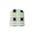 Agender Flag Plaid Drawstring Pouch (Small) View2