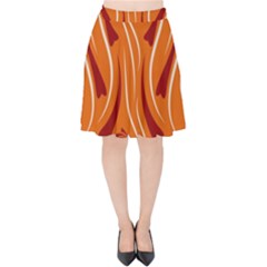 Folk Flowers Print Floral Pattern Ethnic Art Velvet High Waist Skirt by Eskimos