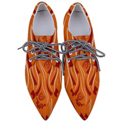 Folk Flowers Print Floral Pattern Ethnic Art Pointed Oxford Shoes by Eskimos