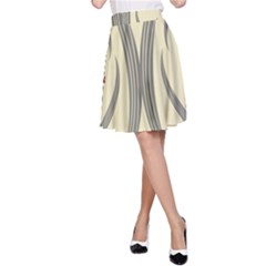 Folk Flowers Print Floral Pattern Ethnic Art A-line Skirt by Eskimos