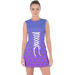 Hex Circle Points Vaporwave One Lace Up Front Bodycon Dress by WetdryvacsLair