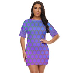 Hex Circle Points Vaporwave One Just Threw It On Dress by WetdryvacsLair