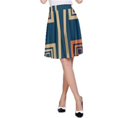 Abstract Pattern Geometric Backgrounds   A-line Skirt by Eskimos