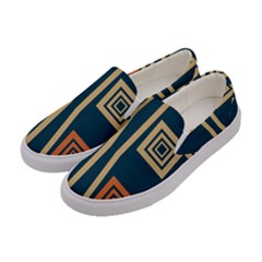 Abstract Pattern Geometric Backgrounds   Women s Canvas Slip Ons by Eskimos