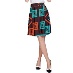 Abstract Pattern Geometric Backgrounds   A-line Skirt by Eskimos