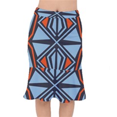 Abstract Geometric Design    Short Mermaid Skirt by Eskimos