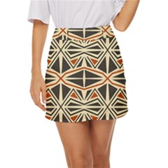 Abstract Geometric Design    Mini Front Wrap Skirt by Eskimos