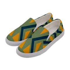 Abstract Geometric Design    Women s Canvas Slip Ons by Eskimos
