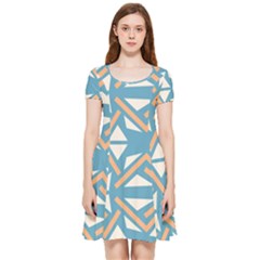 Abstract Geometric Design    Inside Out Cap Sleeve Dress by Eskimos