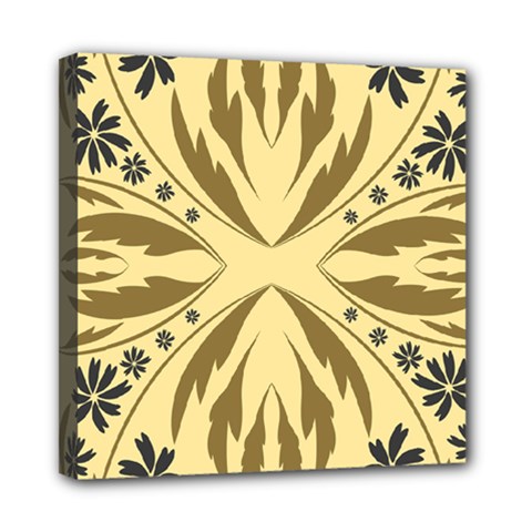 Folk Flowers Print Floral Pattern Ethnic Art Mini Canvas 8  X 8  (stretched) by Eskimos
