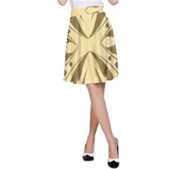 Folk Flowers Print Floral Pattern Ethnic Art A-line Skirt by Eskimos