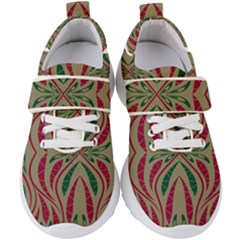 Folk Flowers Print Floral Pattern Ethnic Art Kids  Velcro Strap Shoes by Eskimos