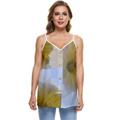 Triple Vision Casual Spaghetti Strap Chiffon Top