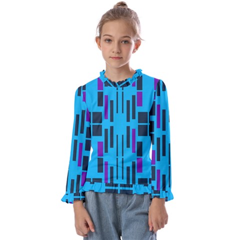 Abstract Pattern Geometric Backgrounds Kids  Frill Detail Tee by Eskimos