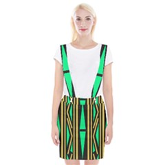 Abstract Pattern Geometric Backgrounds Braces Suspender Skirt by Eskimos