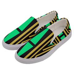 Abstract Pattern Geometric Backgrounds Men s Canvas Slip Ons by Eskimos