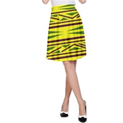 Abstract Pattern Geometric Backgrounds A-line Skirt by Eskimos