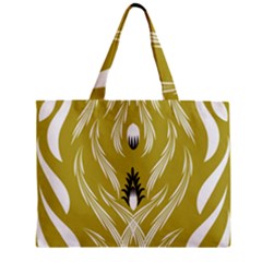Folk Flowers Print Floral Pattern Ethnic Art Zipper Mini Tote Bag by Eskimos