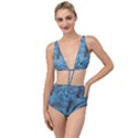Abstract Surface Texture Background Tied Up Two Piece Swimsuit View1