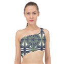 Abstract pattern geometric backgrounds Spliced Up Bikini Top  View1