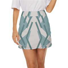 Abstract Pattern Geometric Backgrounds Mini Front Wrap Skirt by Eskimos